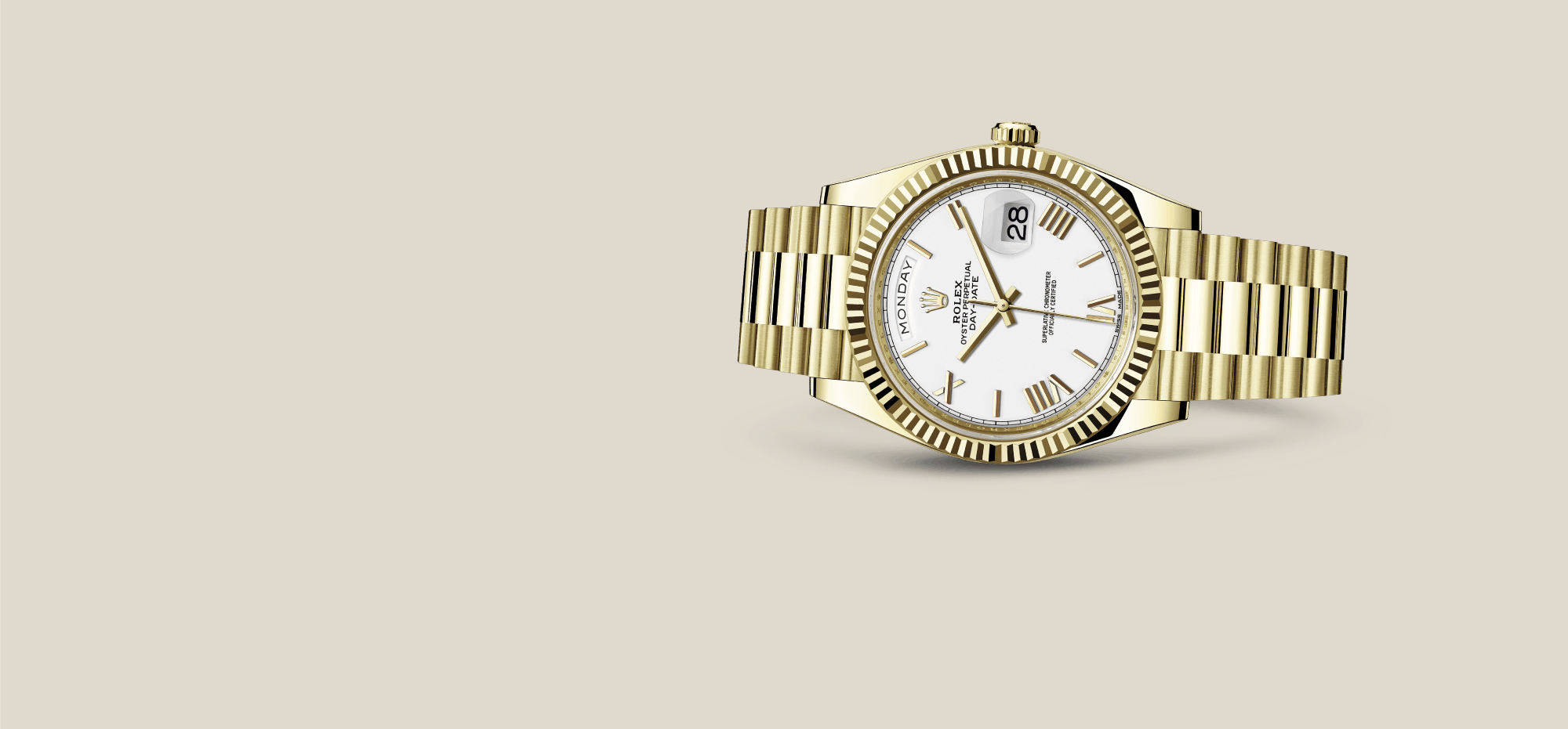The rolex datejust is a classic watch that is made of 18k yellow gold