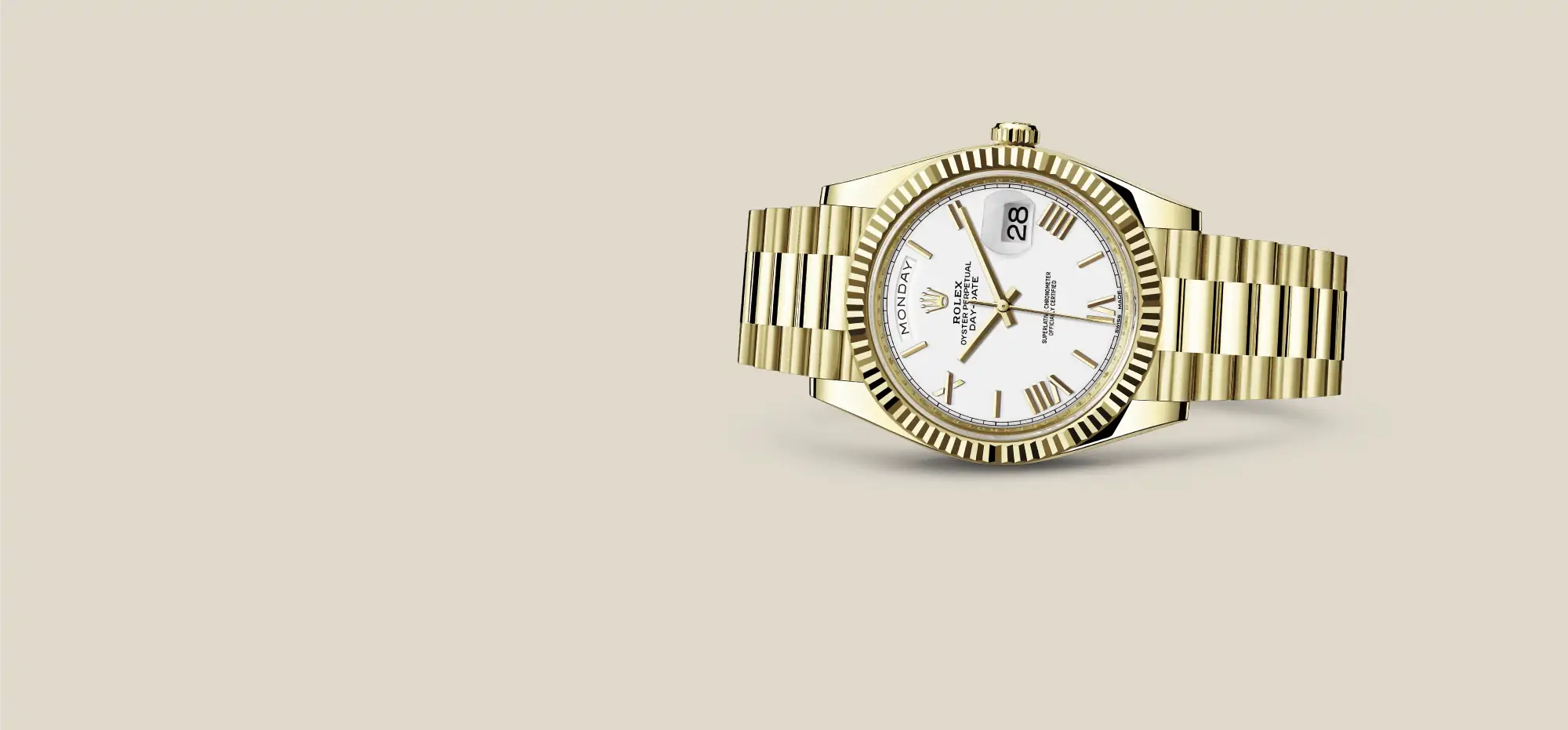 The rolex datejust is a classic watch that is made of 18k yellow gold