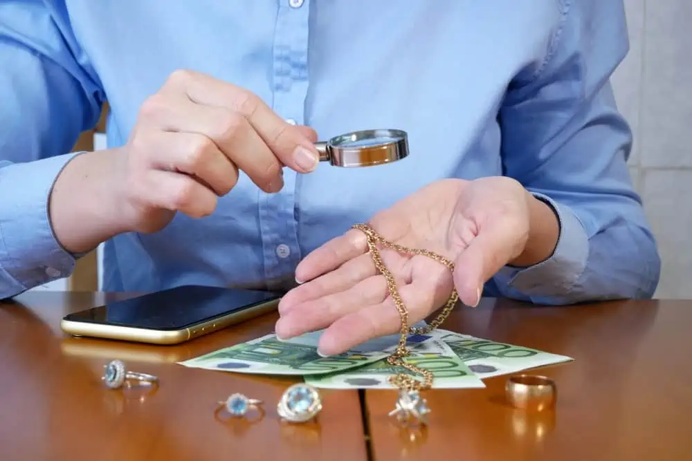 Guy Analyzing Jewelry